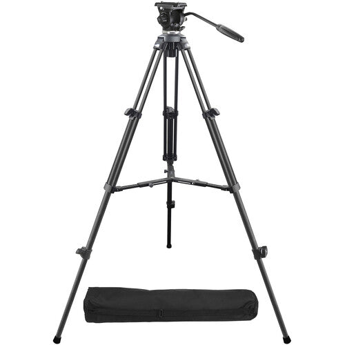 Trípode de Video E-Image EC610R de Fibra de Carbono con Cabezal Fluido