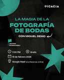 Conferencia Virtual: La Magia de la fotografía de bodas con Miguel Demo
