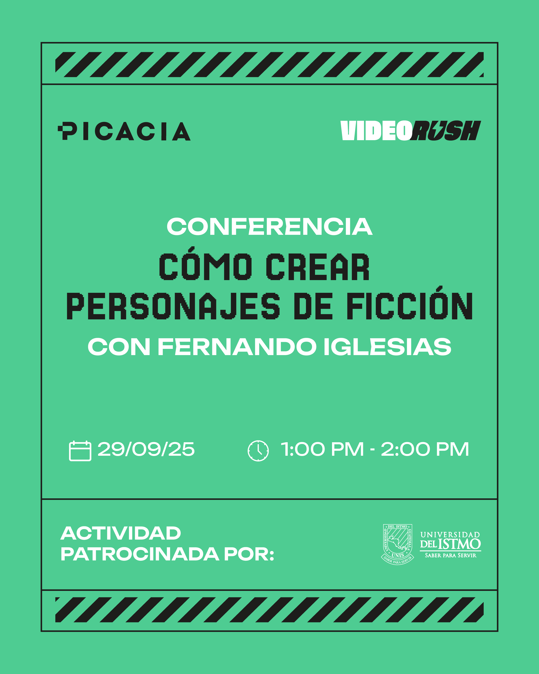 Video Rush - Cómo crear personajes de ficción (Conferencia)
