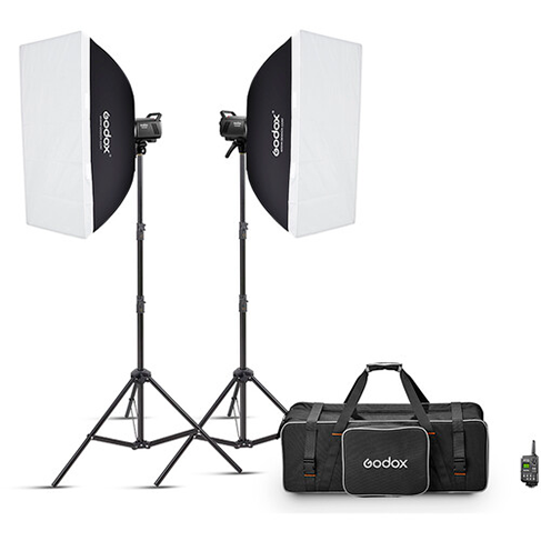 Kit de Iluminación Godox MS300V-F con 2 Flashes de Estudio 300W