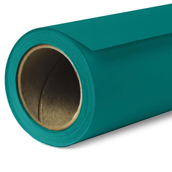Fondo de Papel Savage Teal Verde Azulado 2.72x11m para Estudio Fotográfico