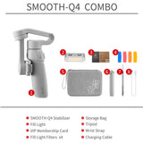 Estabilizador Zhiyun para Smartphone - SMOOTH-Q4 Combo
