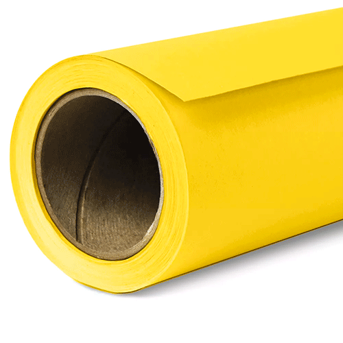 Fondo de Papel Savage Amarillo Canario 1.35x11m para Fotografía