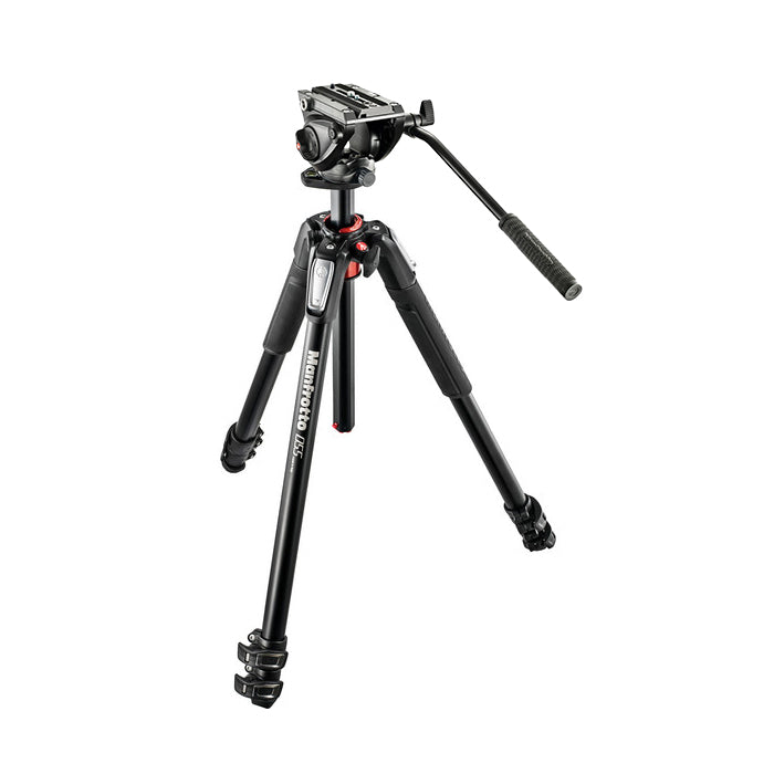 Trípode Manfrotto 055XPRO3 con Cabezal Fluido MVH500AH y Estuche