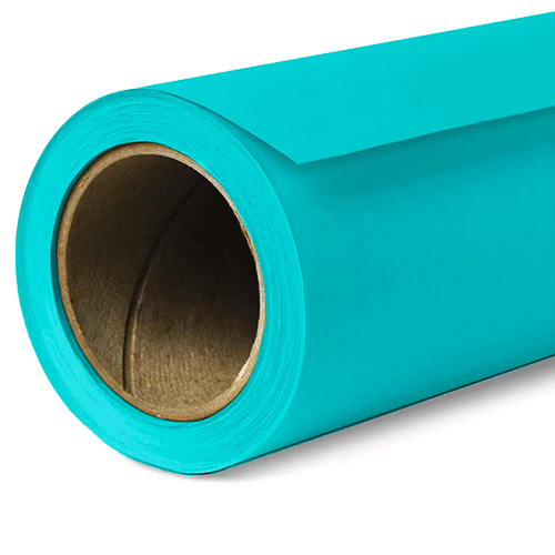 Fondo de papel para estudio Savage color Aqua Baby Blue de 2.72 m x 11 m
