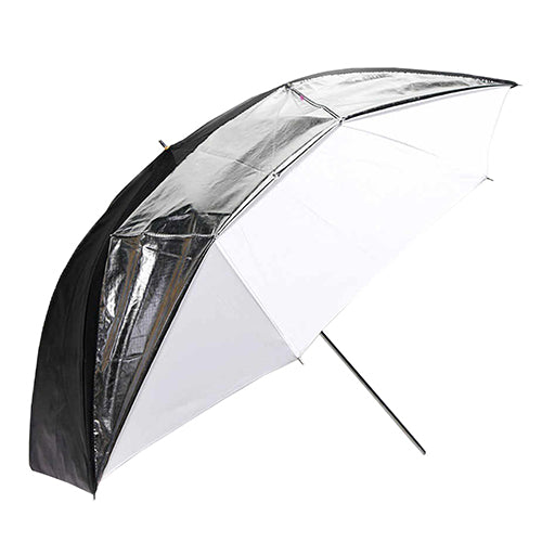 Sombrilla de estudio Godox UB-006-40 de 101 cm negra plateada y blanca
