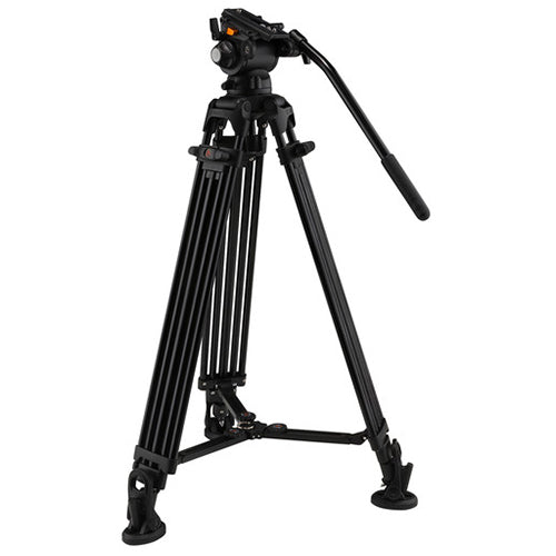 Trípode de Video de Aluminio E-Image EG03AA con Cabezal Fluido GH03